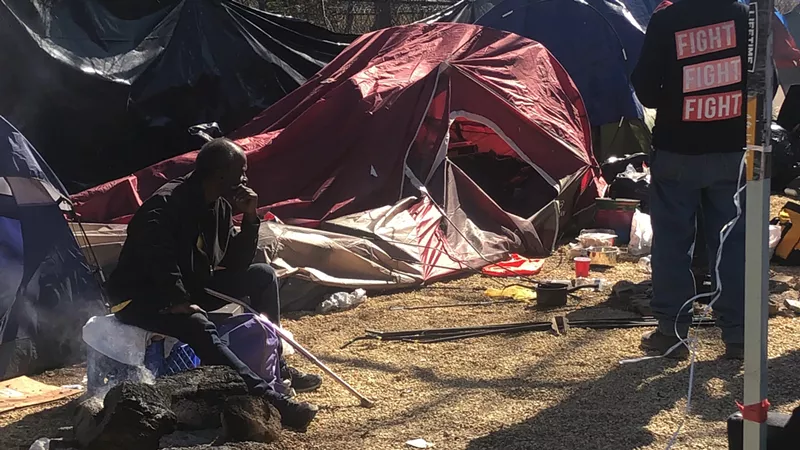 Image: homeless camp