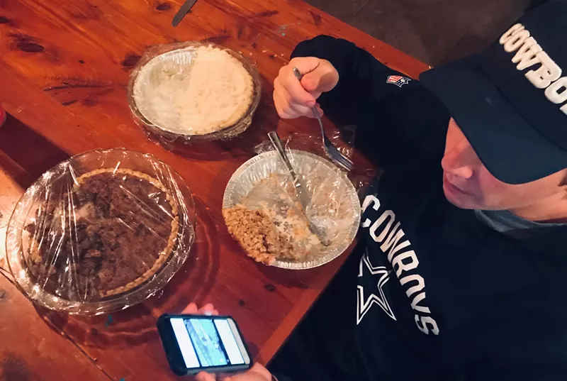 Image: Pie and football. Not a terrible strategy for 2020.