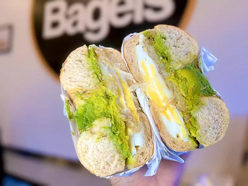 Image: The breakfast bagels are a tempting sight.