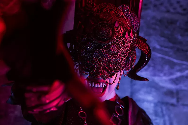 Image: The vampire witch Lilandra greeted thousands of guests during the most recent Halloween run at Dark Hour Haunted House in Plano.