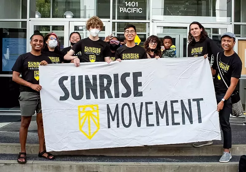 Image: Sunrise Movement Dallas members worked to secure free DART rides for K-12 students.