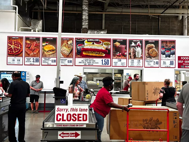 Image: The menu is hard to ignore at Costco, as is the ambiance.