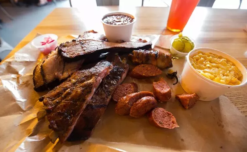 Image: David Beckham Eats at Blu's Barbeque While in Dallas; the Beckham Platter To Go on Sale Soon