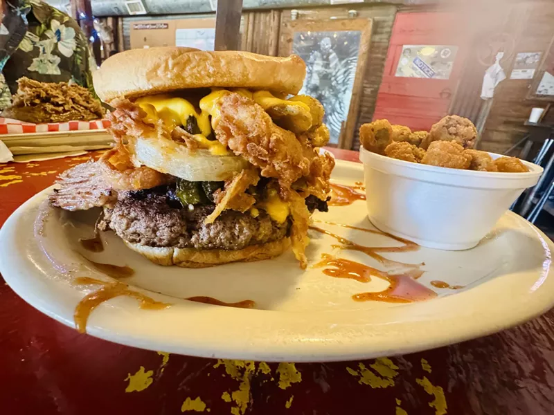 Image: Behold the Jack Daniel's BBQ Burger. Bring your appetite.