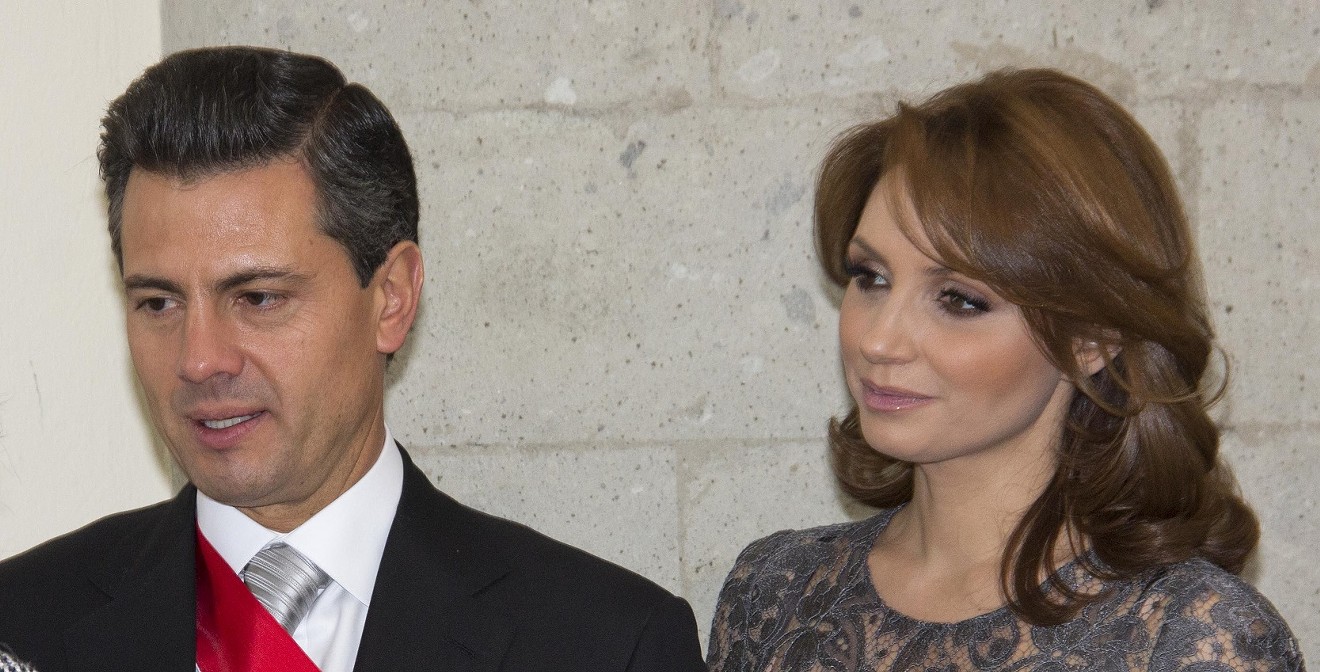 Enrique Peña Nieto, president of Mexico, with his wife, Angelica Rivera.