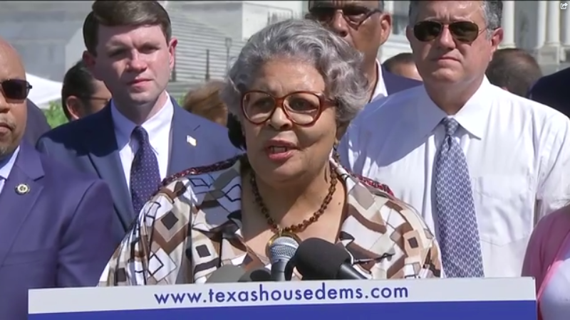 Image: From Washington, D.C., state Rep. Senfronia Thompson and fellow Democrats attacked Republican-backed voting laws.