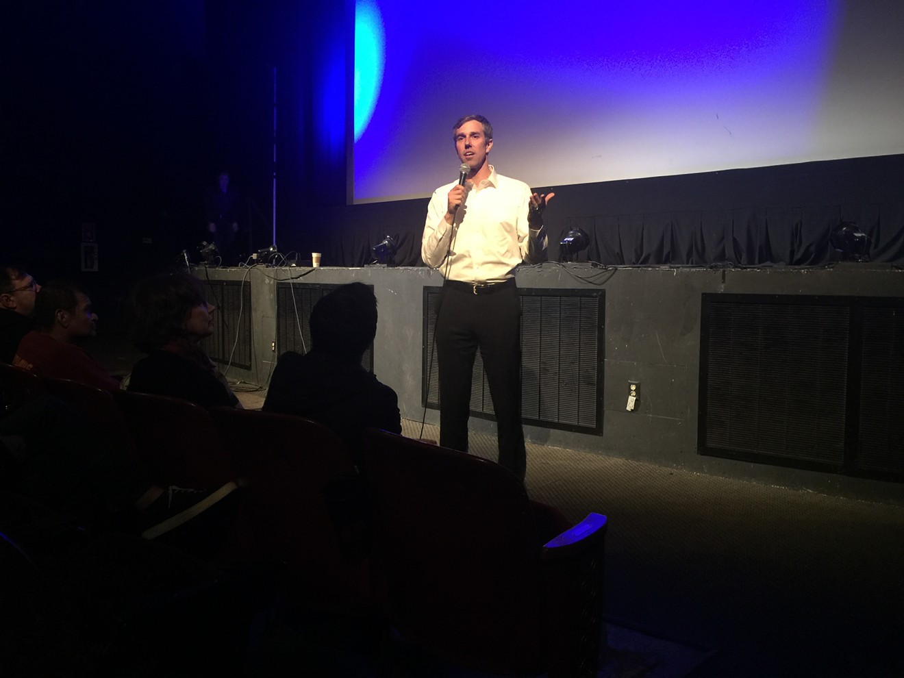 U.S. Rep. Beto O'Rourke met with a packed house for a town hall Friday night at the Texas Theatre in Oak Cliff.