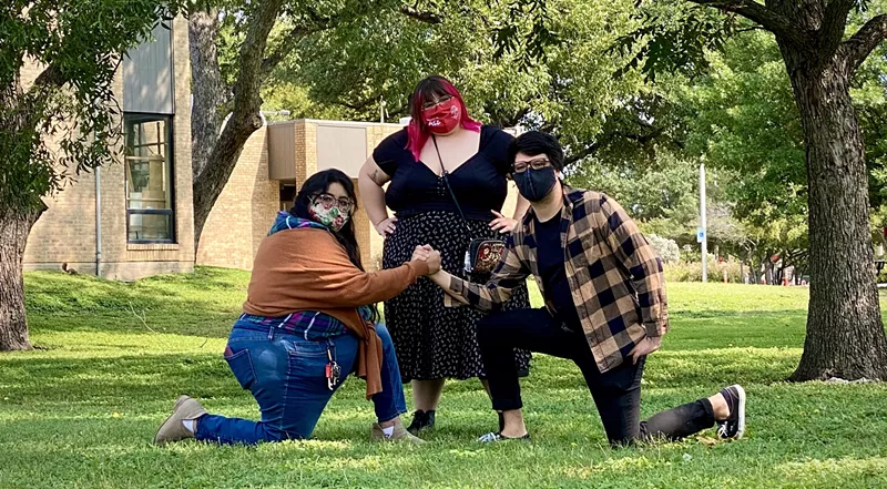 Image: The organizers behind Emo Night Denton: Maritza Vega, Tori Falcon and Steve Ramos.