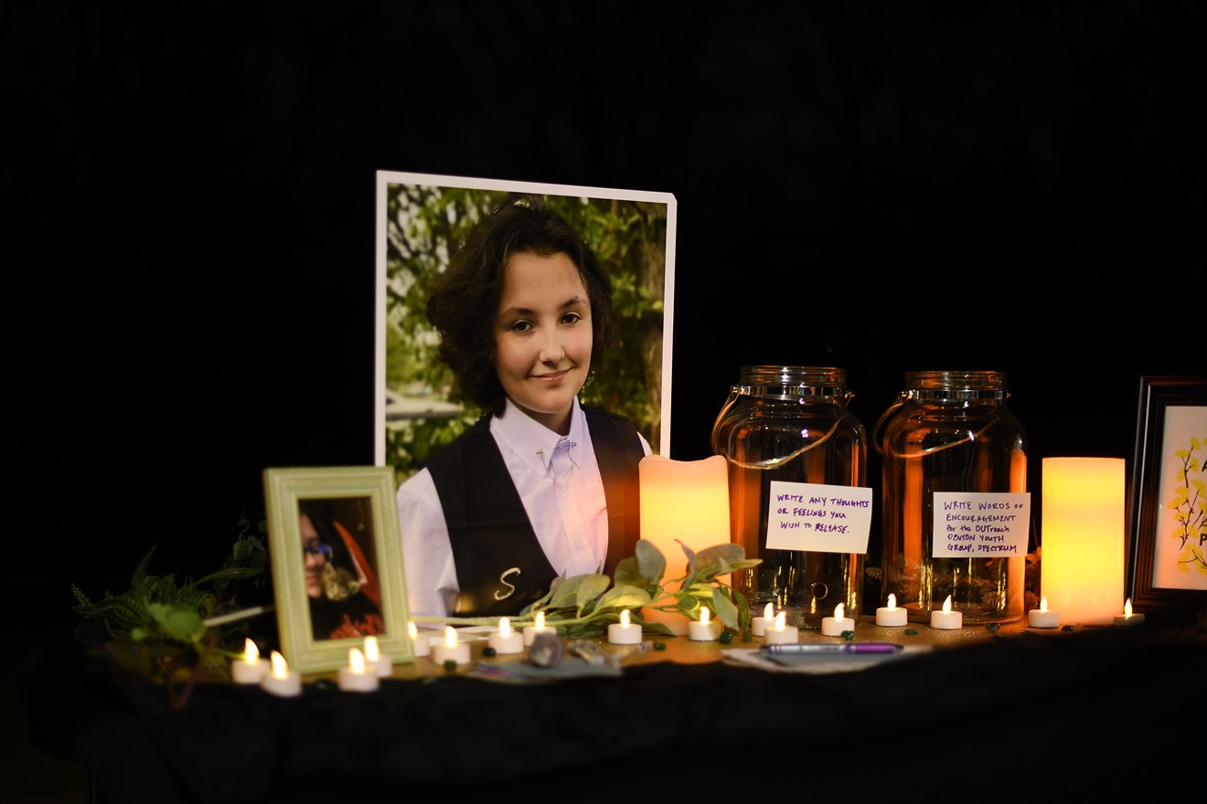 A group of Dentonites gathered to remember the life of murdered trans teen Nex Benedict.