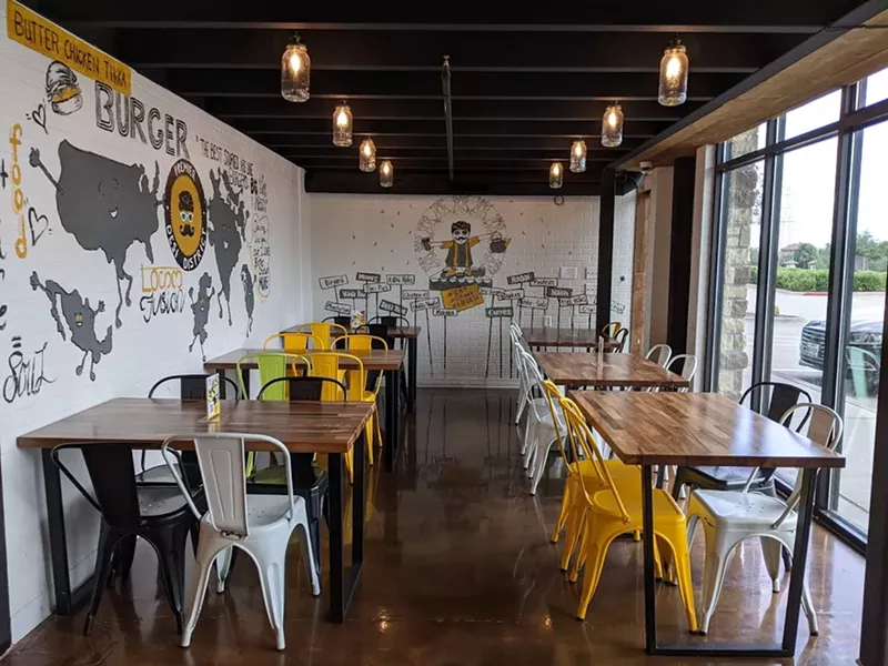 Image: Underneath the new upstairs mezzanine at Desi District in Irving.
