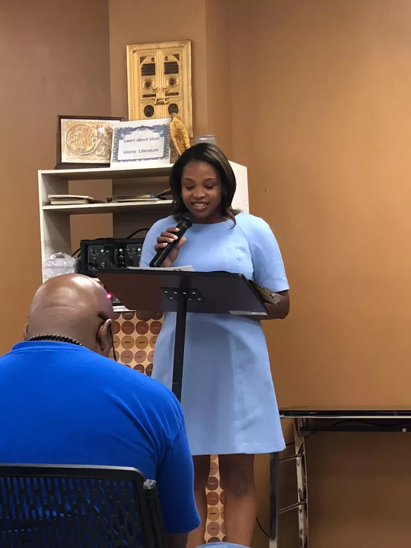 Image: Councilwoman Candice Quarles of DeSoto proclaims Nov. 4 as W.D. Mohammad Day on behalf of DeSoto's mayor.