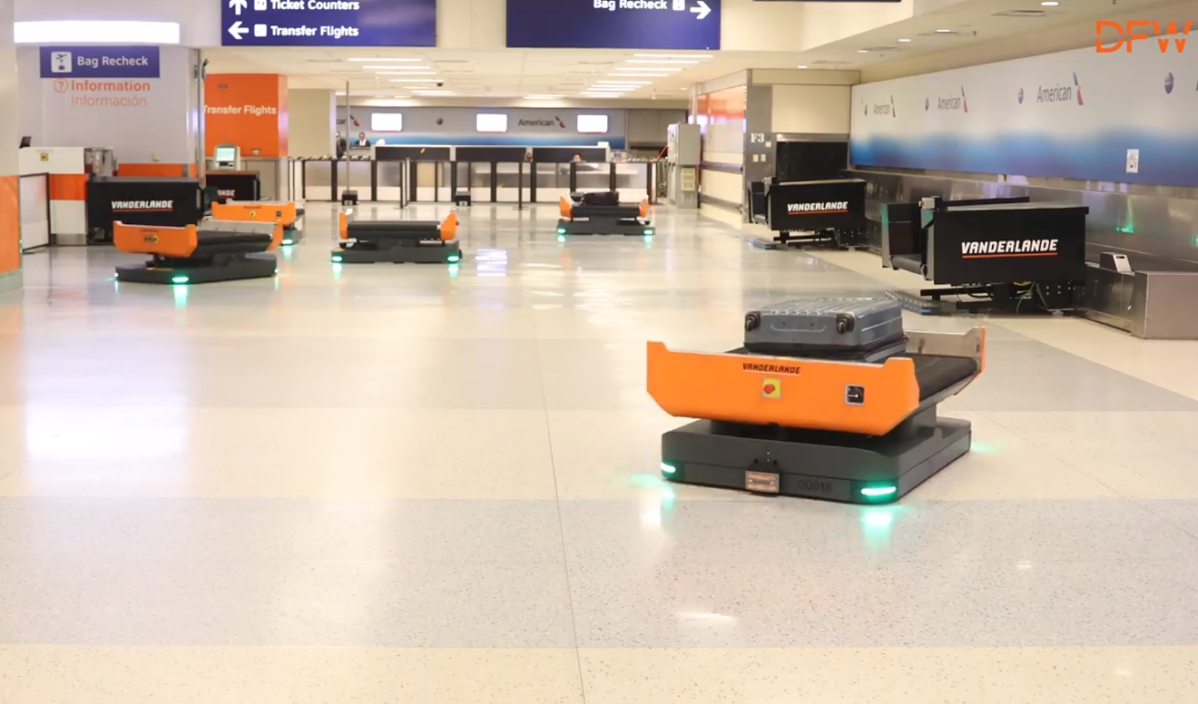These new autonomous vehicles are brand new to DFW Airport and are designed to streamline the baggage-handling process.