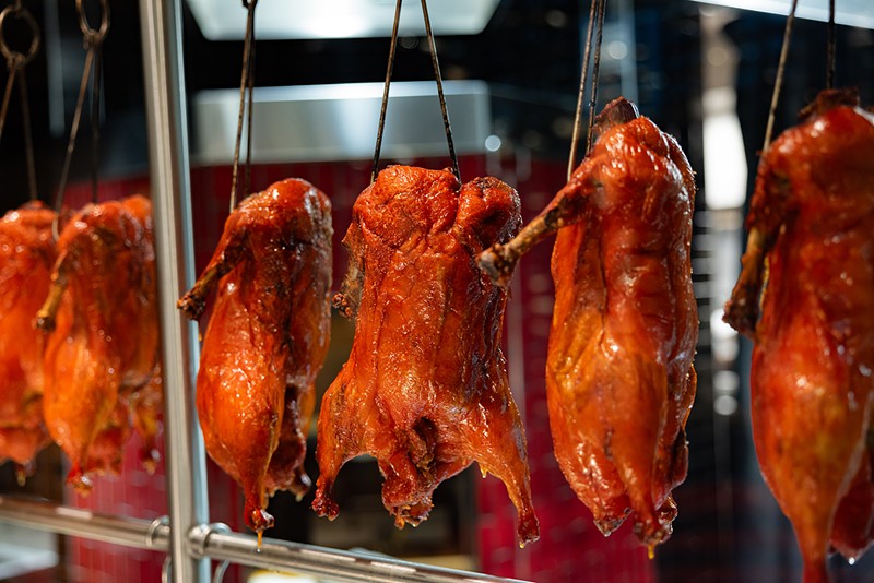 A plump of Peking Ducks.