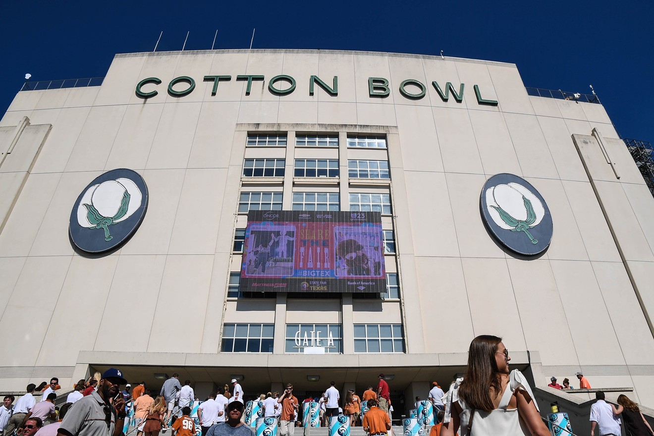 The Cotton Bowl during the annual Texas-OU game, a much bigger deal than the Servpro First Responders Bowl.