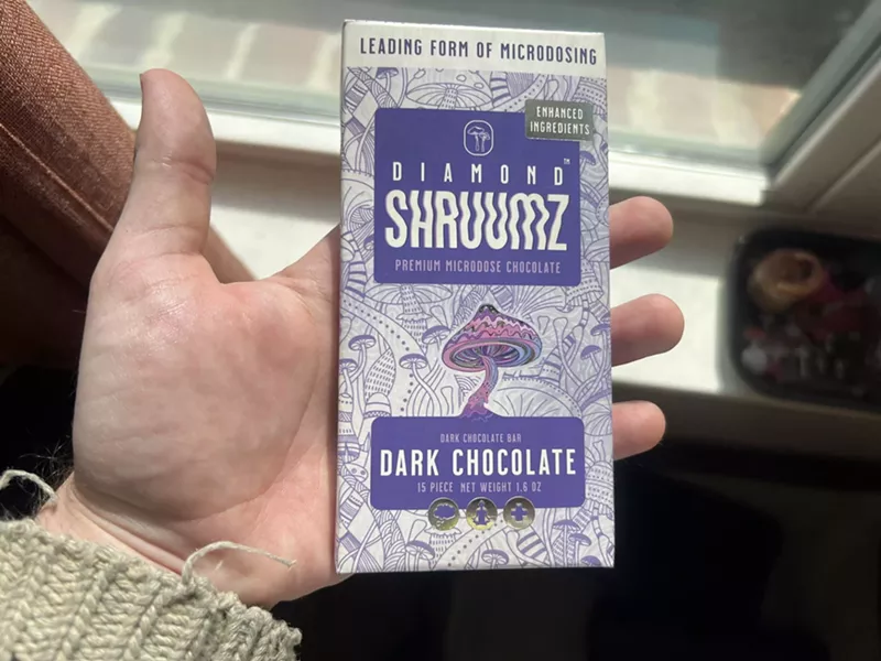 Image: We bought this Diamond Shruumz candy bar at a health and wellness shop in Frisco days after the FDA put out warnings about the company's products being linked to illness.