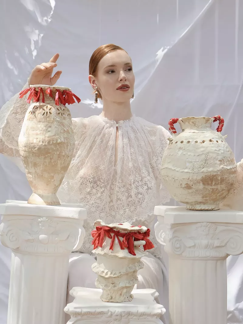 Image: Divine Timing will feature art of various media, including ceramic pieces by Oak Cliff artist Bella Tylen.
