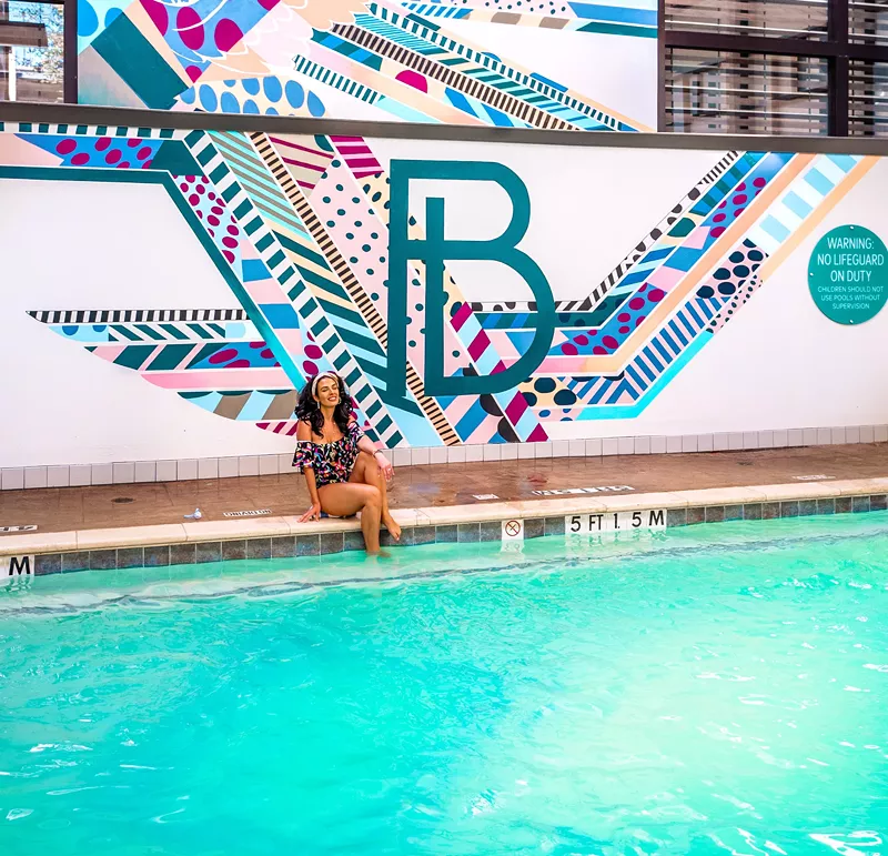 Image: Whatever the weather, you can enjoy the pool at the Beeman Hotel.