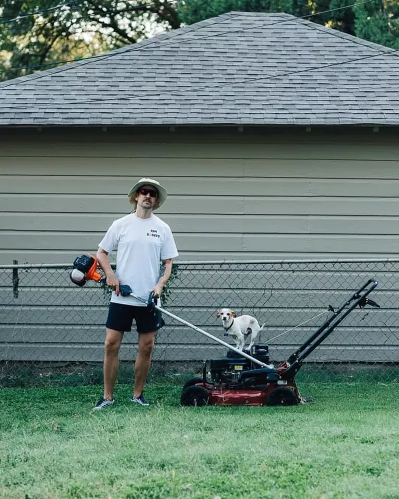 Image: DJ Sober opened a lawn service company with his business partner Herby.