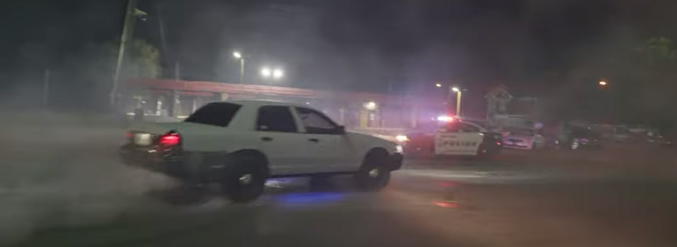 Three months after the city closed Jim's Car Wash on MLK,  street racers did brazen doughnuts right in  front of cops sent there to hold down the crime rate.