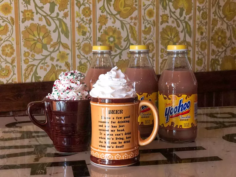 Image: The Thin Mint and warm Yoohoo Yeehaw cocktails