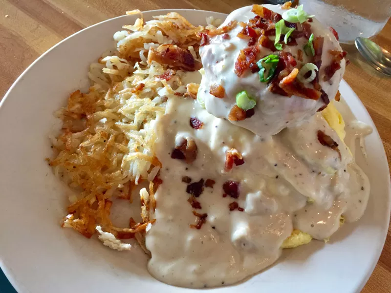 Image: The Elvis ($12.50) has all the ingredients to make you feel better if the night before was a little too long — or if you just want some savory pile of gravy.