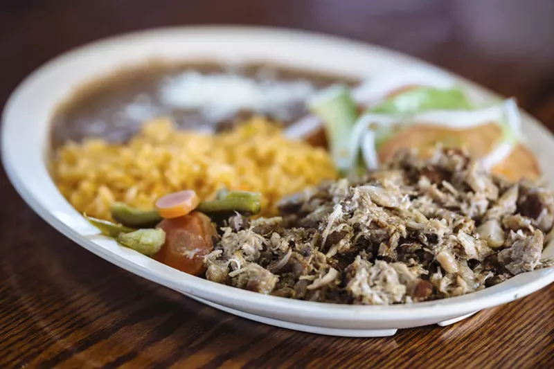 Image: The carnitas plate at El Pueblo
