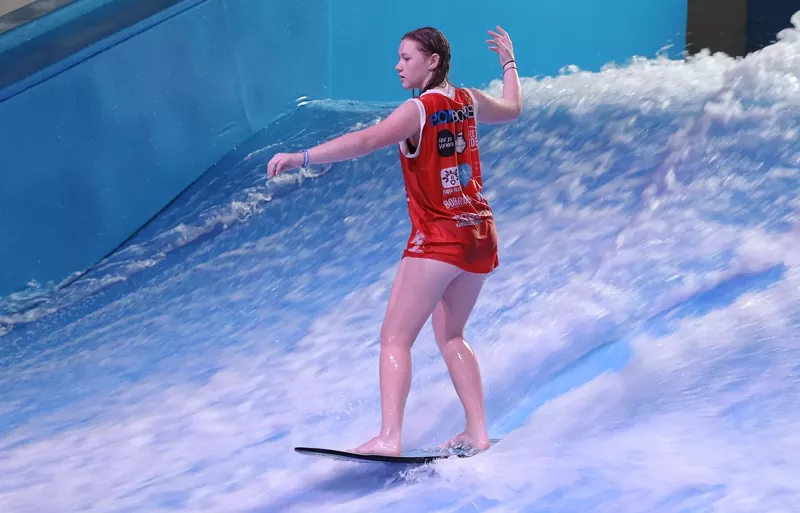 Image: The FlowRider U.S. Flow Tour will hold a qualifying competition at Grand Prairie's Epic Waters water park in early June to win a shot at the 2019 World Flowboard Championship.