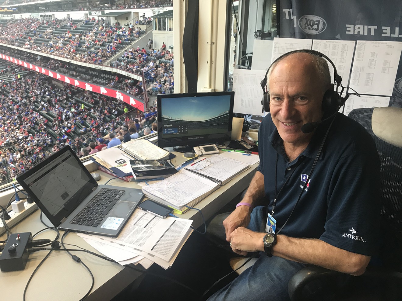 Texas Rangers Hall of Famer Eric Nadel has been with the organization for 40 years.