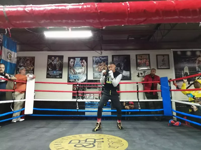Image: Errol Spence Jr., working out in January 2018