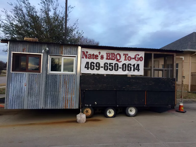 Image: If you happen to see this sign on a trailer while traveling through Carrollton, stop in immediately; killer barbecue awaits.