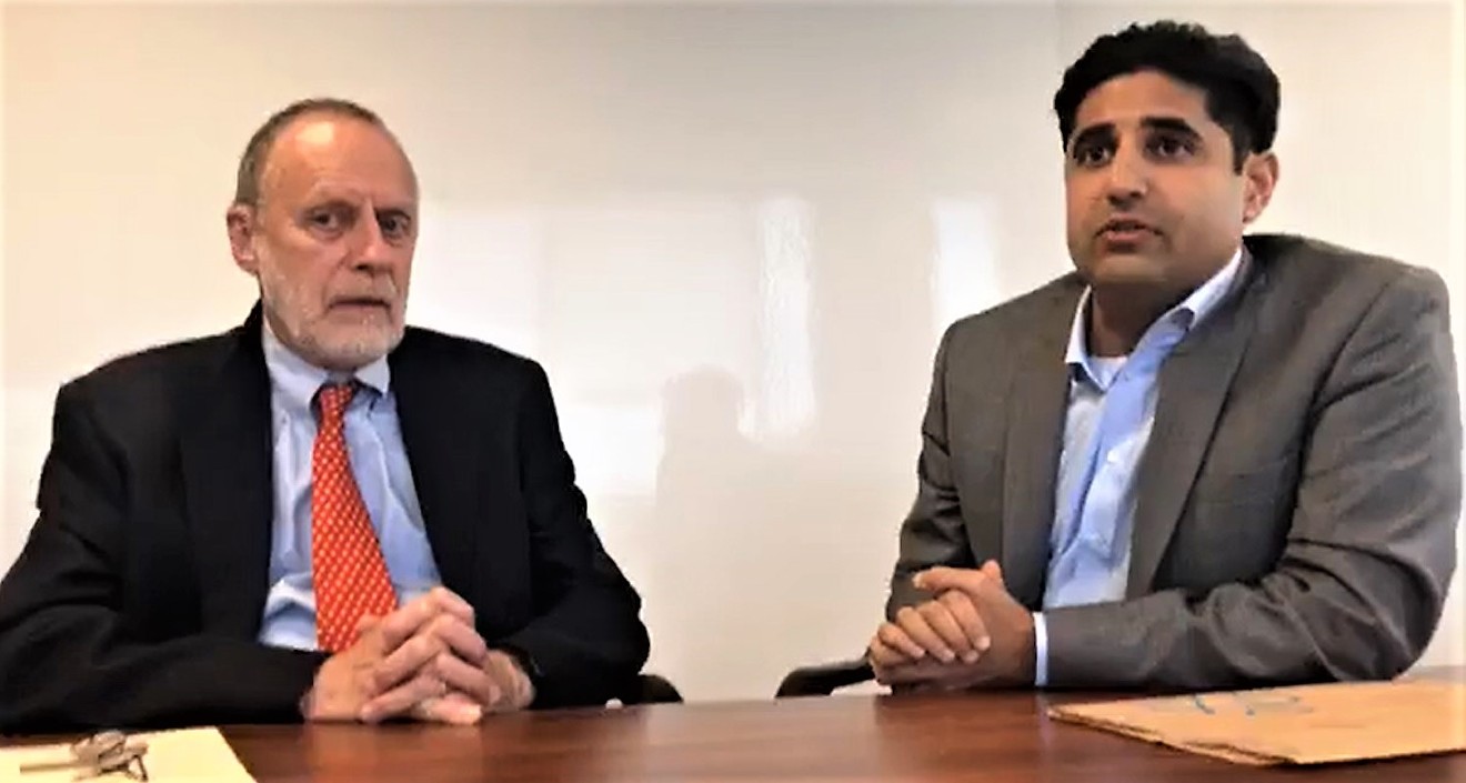 Dallas Observer columnist Jim Schutze and Dallas Park and Recreation Board President Robert Abtahi faced off  — or, really, mostly avoided eye contact — on Facebook Live last week.