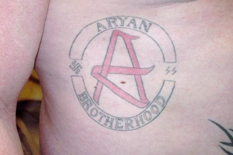 An Aryan Brotherhood tattoo.