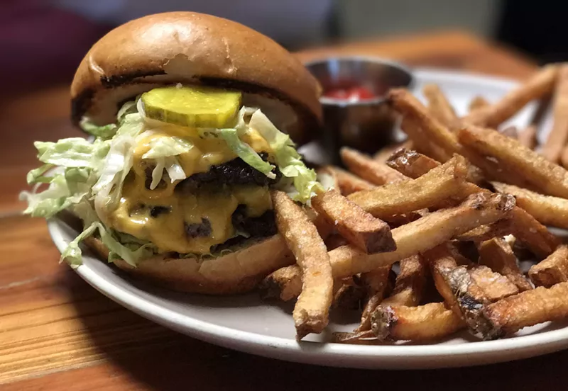 Image: The double cheeseburger at Filament with a laborious Thousand Island dressing.
