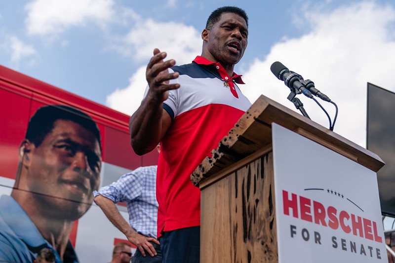 GOP Senate candidate Herschel Walker on the campaign trail in Georgia.