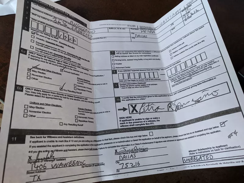 Image: Investigators believe Miguel Hernandez is responsible for at least one of the tainted ballots turned into to the Dallas County Elections Department.