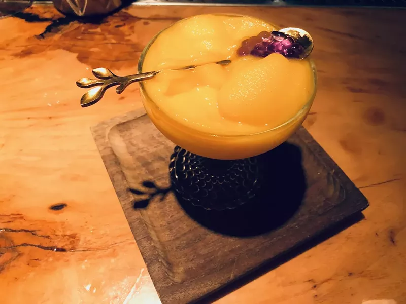 Image: Only Fans is made with reposado tequila, passionfruit, lemon and a dollop of cassis "caviar."
