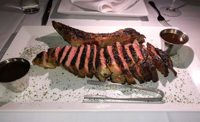 Image: The tomahawk rib-eye at Bar-Ranch in Plano.
