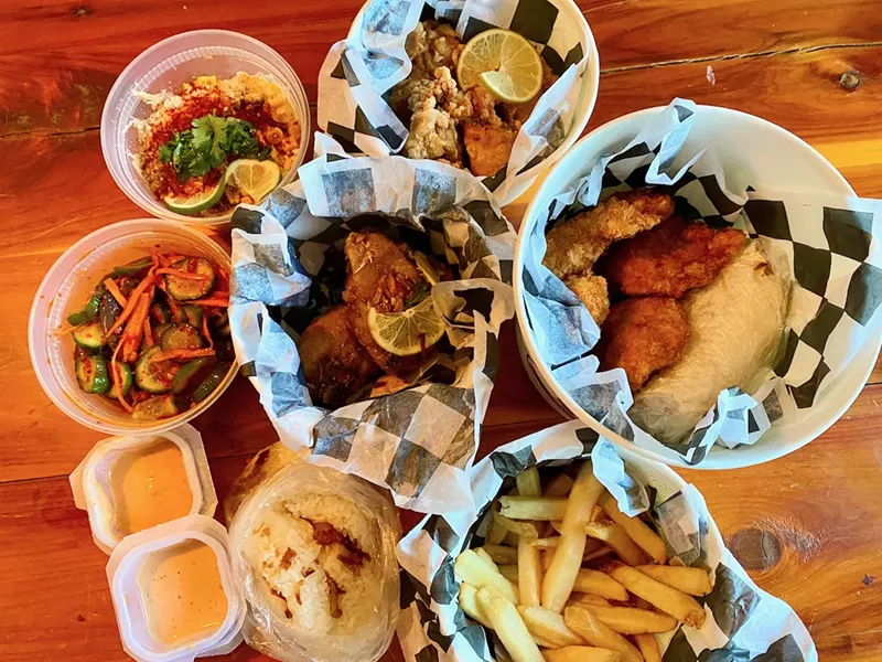 Image: Darkoo's is a mix of Asian-styles of fried chicken along with sides that range from French fries to a cucumber salad with crab.