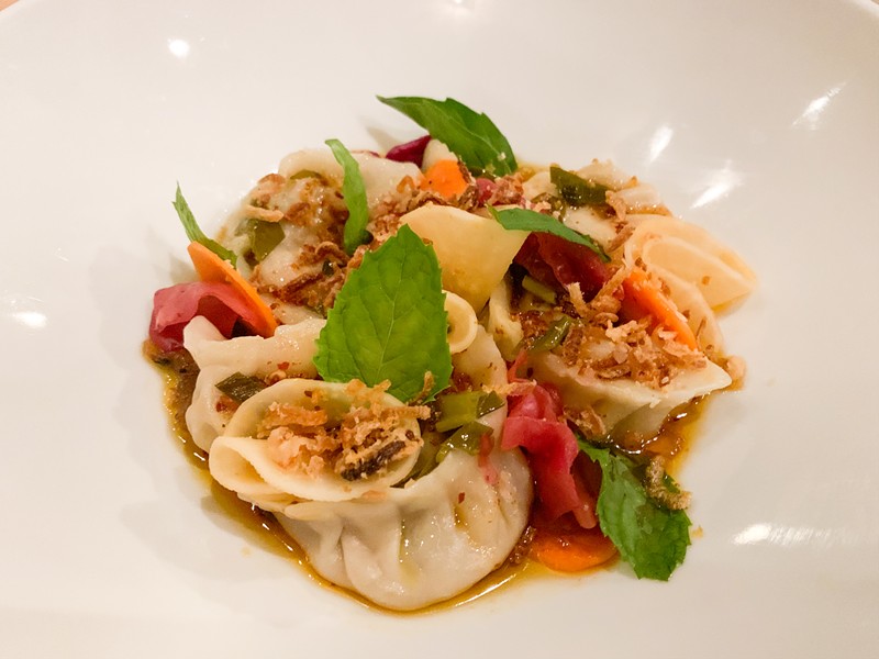 Caramel-pork dumplings at Mot Hai Ba in Victory Park