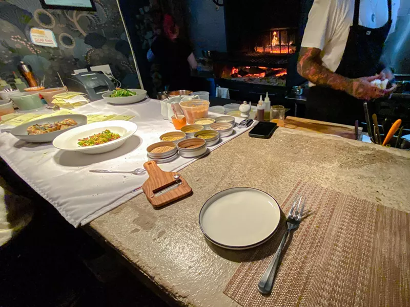 Image: The chef's table at Cry Wolf