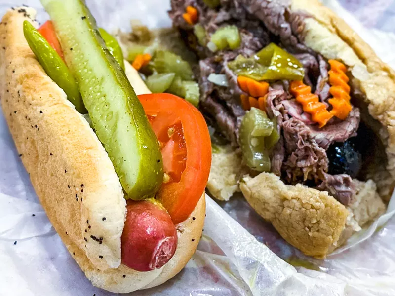 Image: Chicago hot dog dragged through the garden and a dipped Italian beef and sausage combo sandwich are what helped put Portillo's on the map.