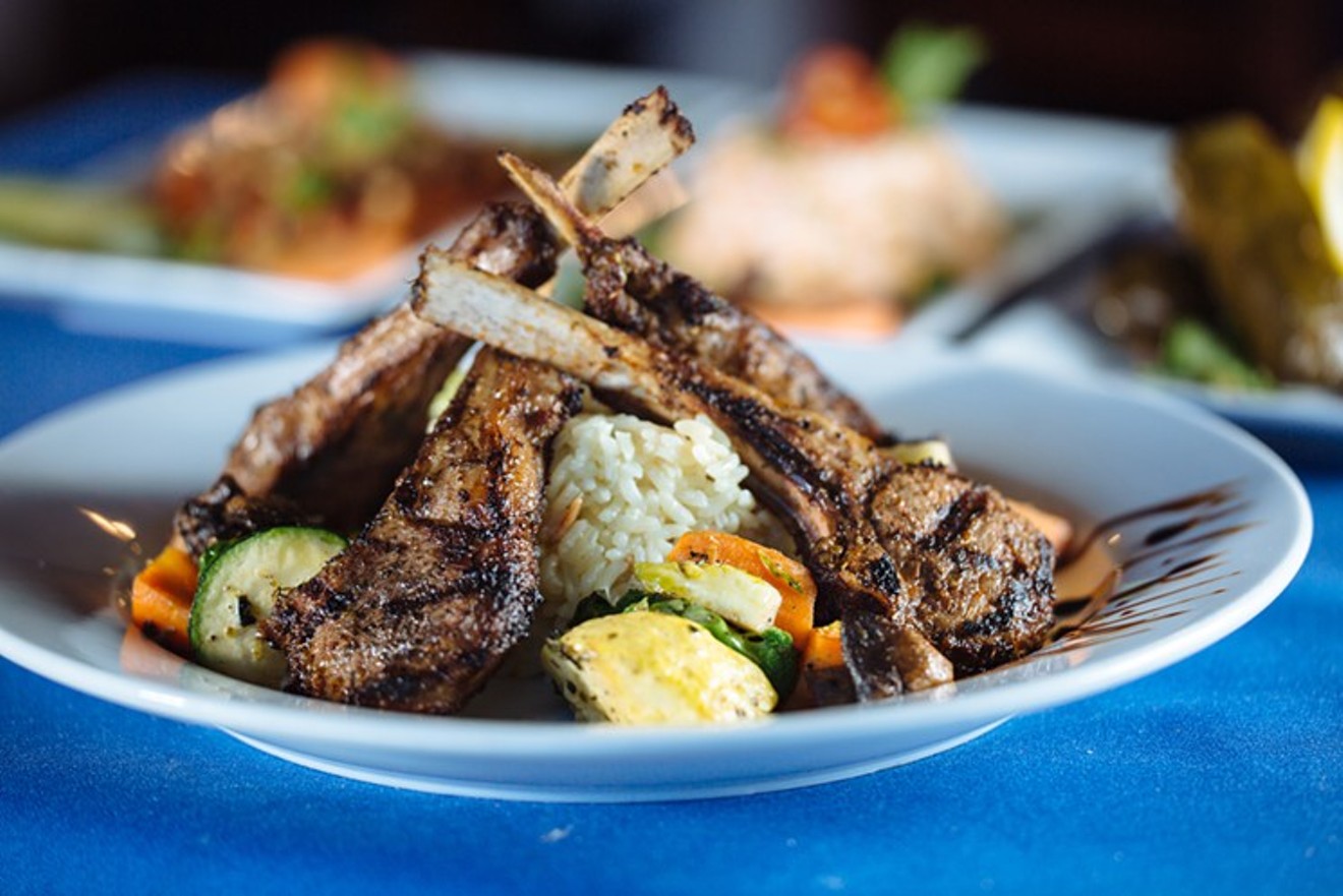 Lamb chops at Ephesus, a new Turkish restaurant in North Dallas.