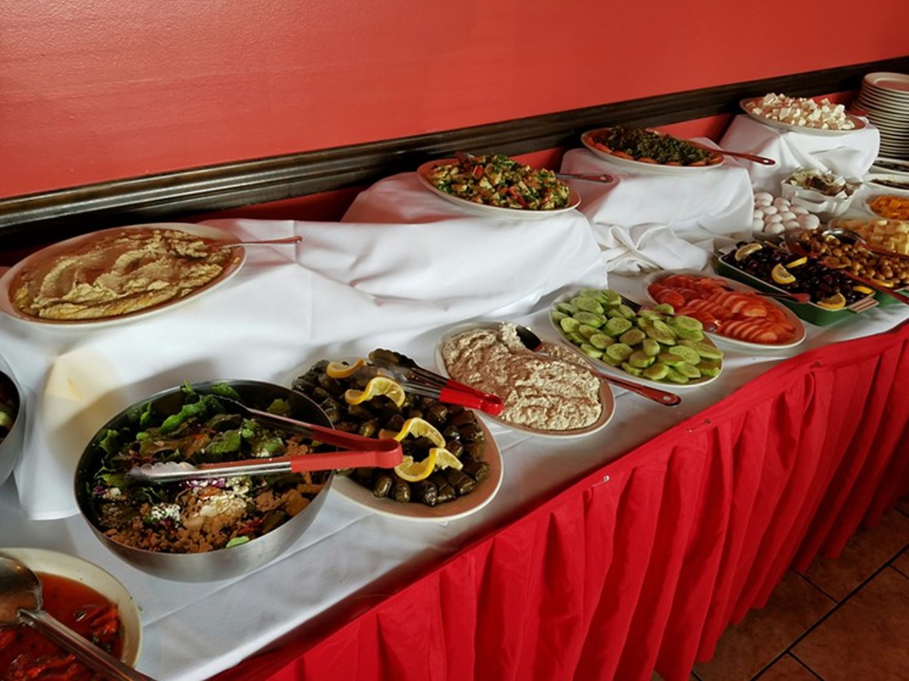 Yeah, Mediterranean food can be healthy, but Pera Turkish Kitchen's massive, over-the-top, delicious brunch buffet could test that theory.