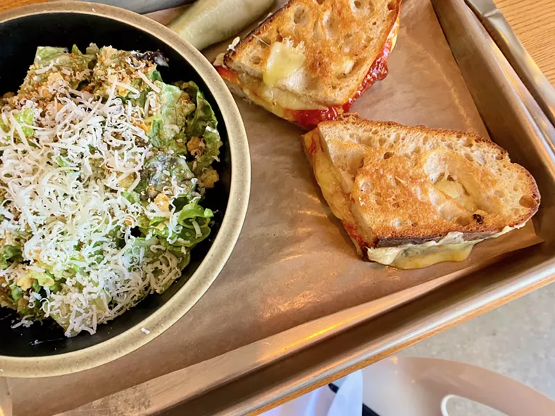 Image: The Caesar with a house-made everything mix and grilled cheese.
