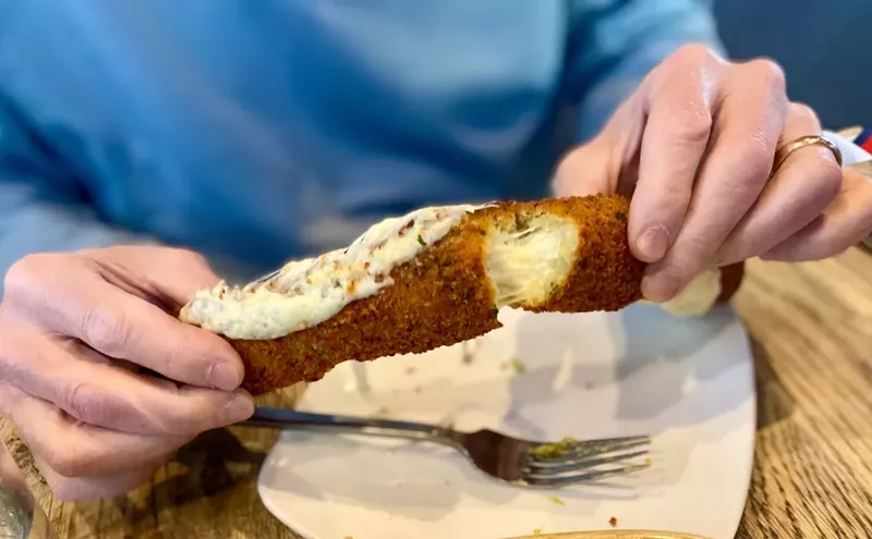 Image: Foot Long Fried Mozzarella Logs at Happiest Hour