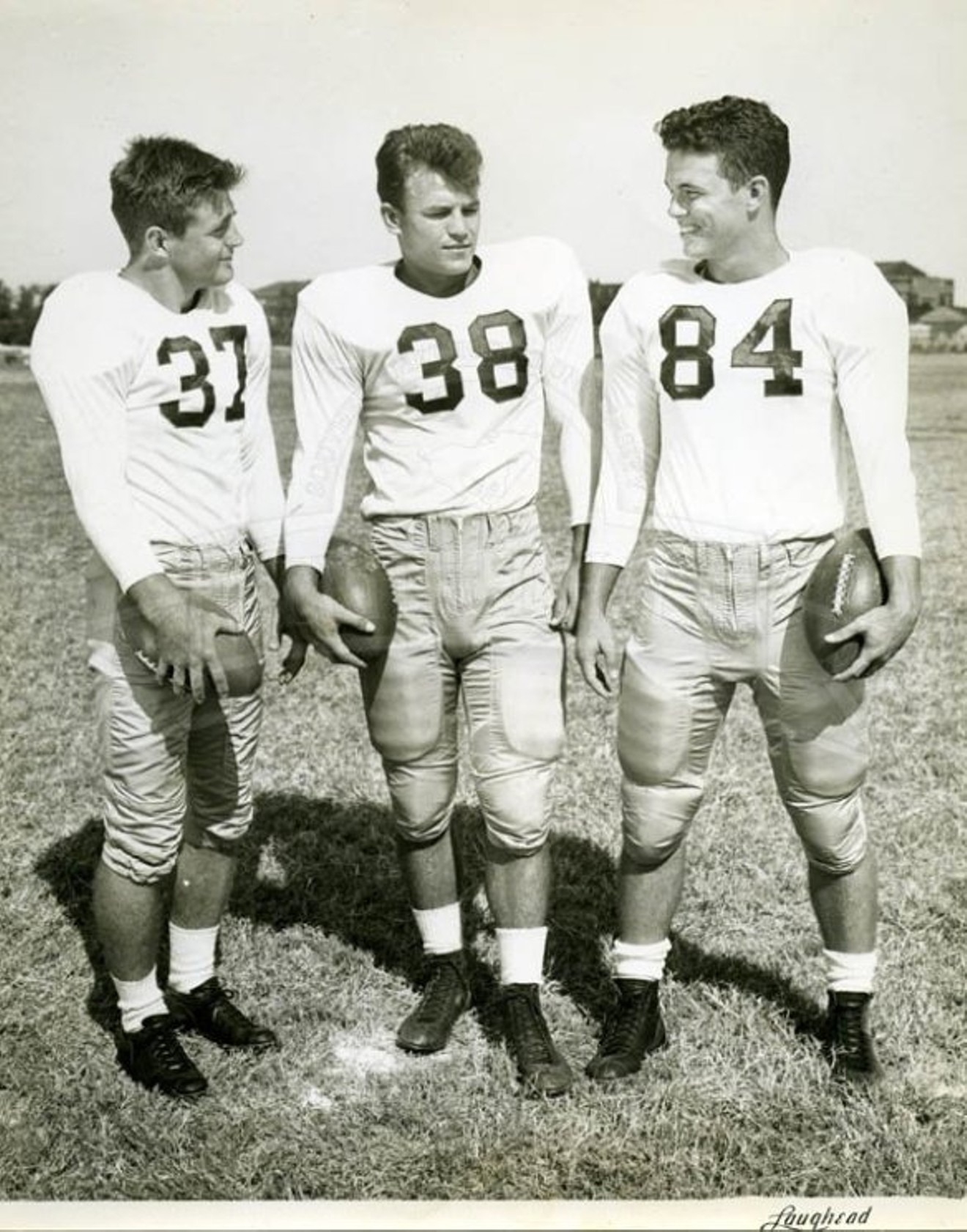 Bob Folsom (right) with SMU teammates Doak Walker (left) and Dick McKissack