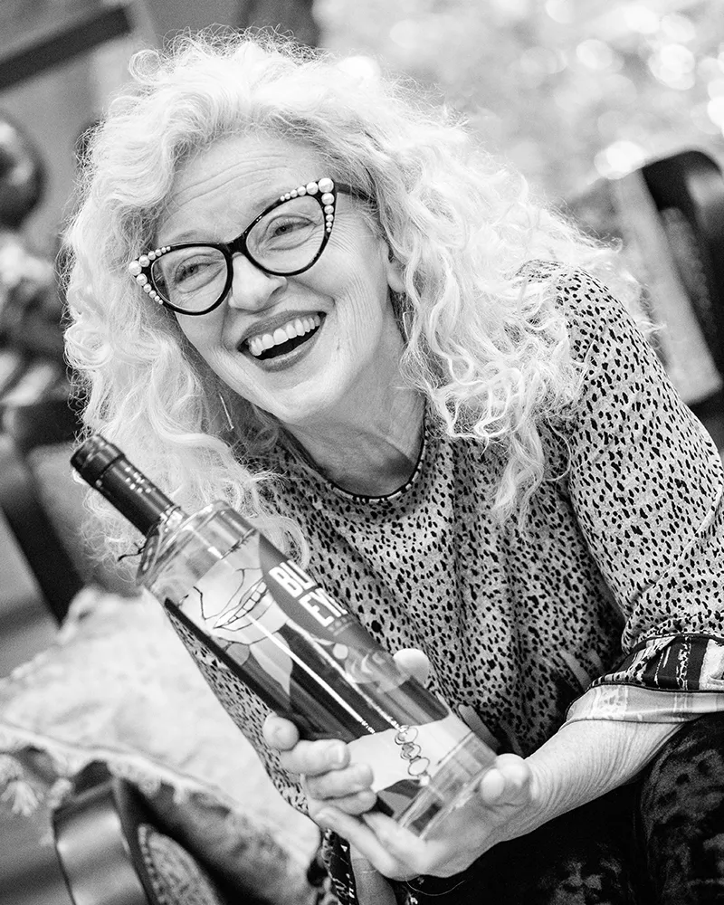 Image: Nancy Lamb's art is on a bottle of vodka.