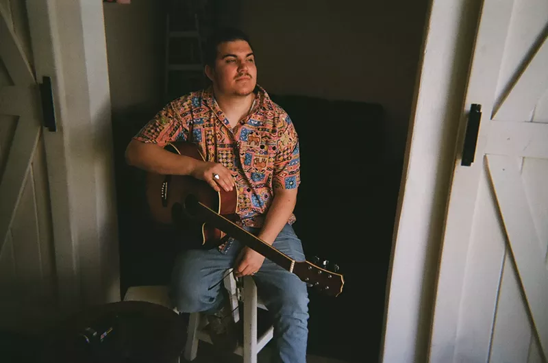 Image: Fort Worth's Julián Cedillo, aka WACHO!, with guitar