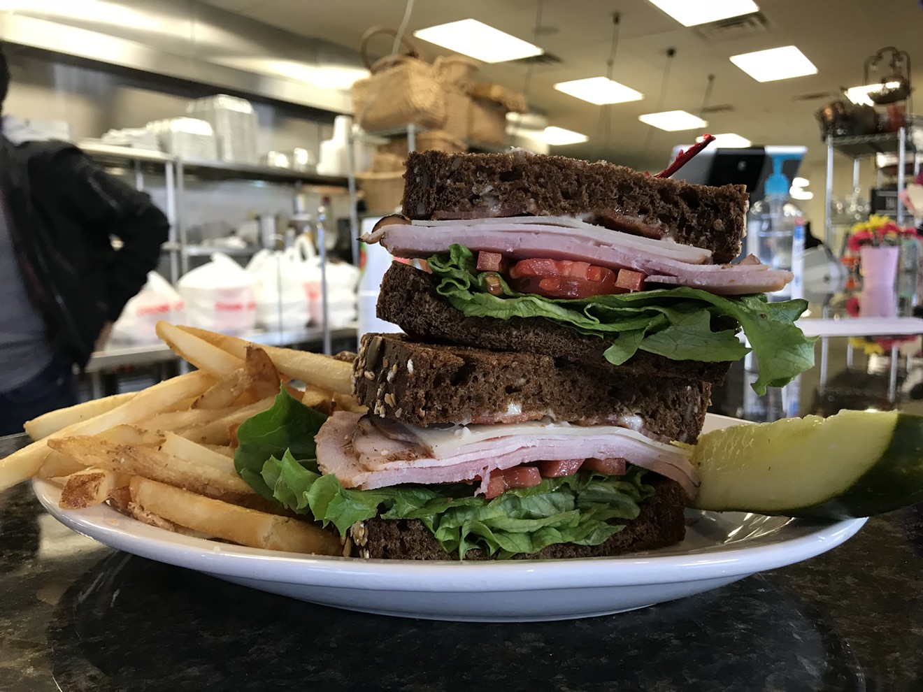 Freshella's Corporate Club is a massive $9 sandwich.