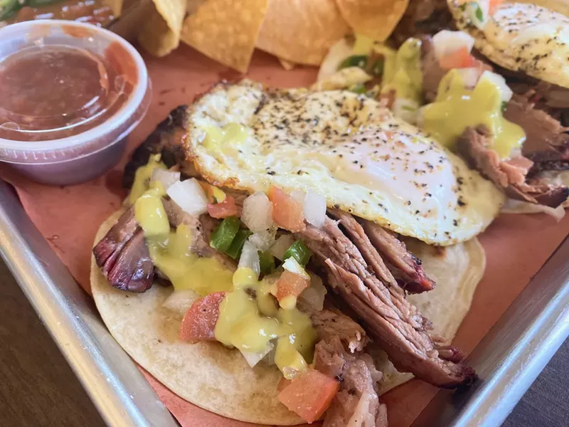 Image: Brisket finds its way into many of the dishes at AG Texican.